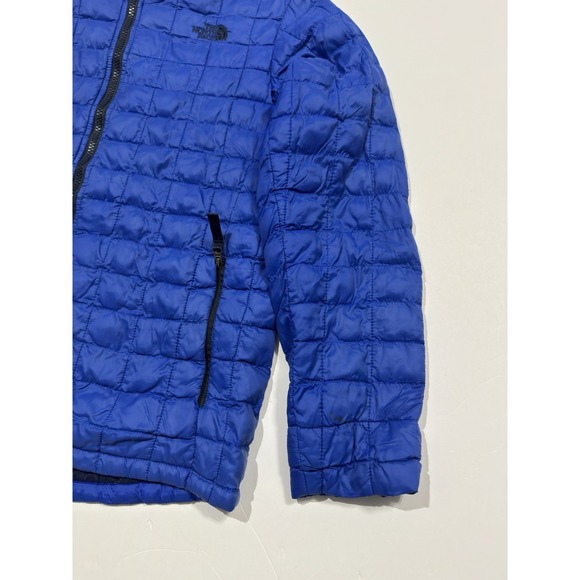 The North Face Women's Thermoball Hooded Jacket Coat Size S Quilted Puffer Blue - Picture 3 of 15